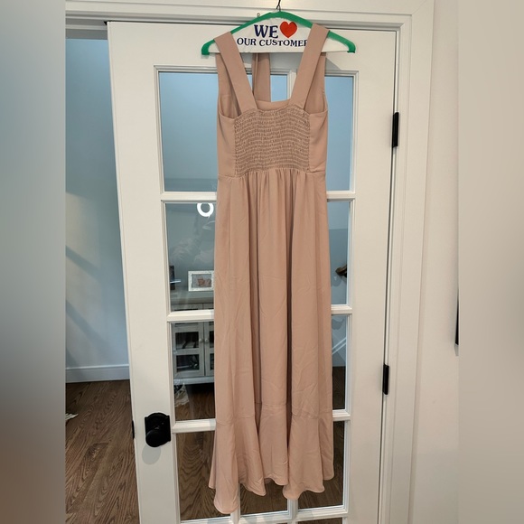 Show Me Your MuMu Claire midi dress in neutral mauve chiffon - worn once - Picture 6 of 8